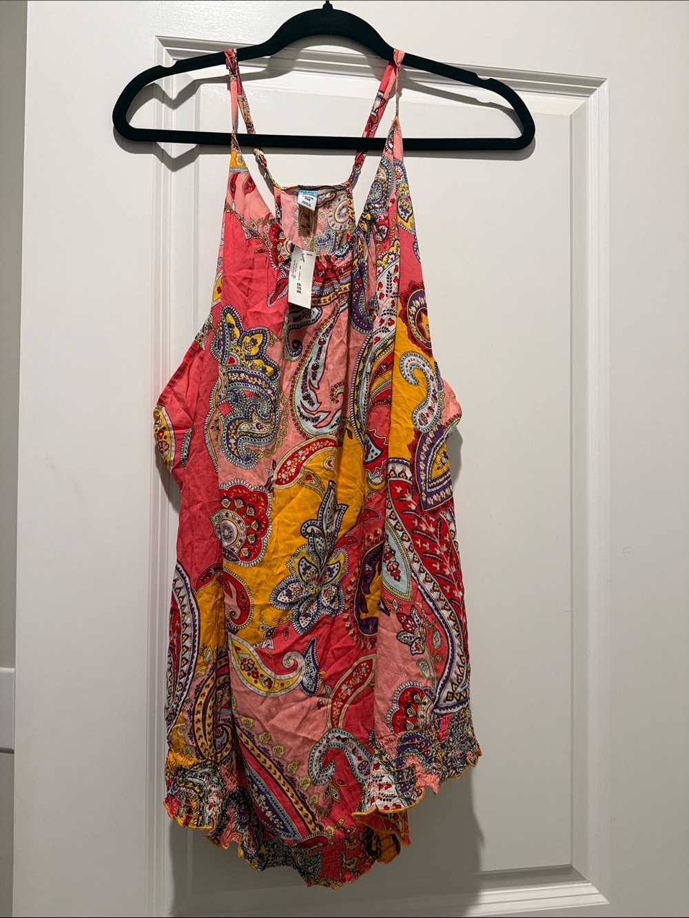 Old Navy Paisley Halter Camisole - Coral & Mustard. NWT. Size XXL